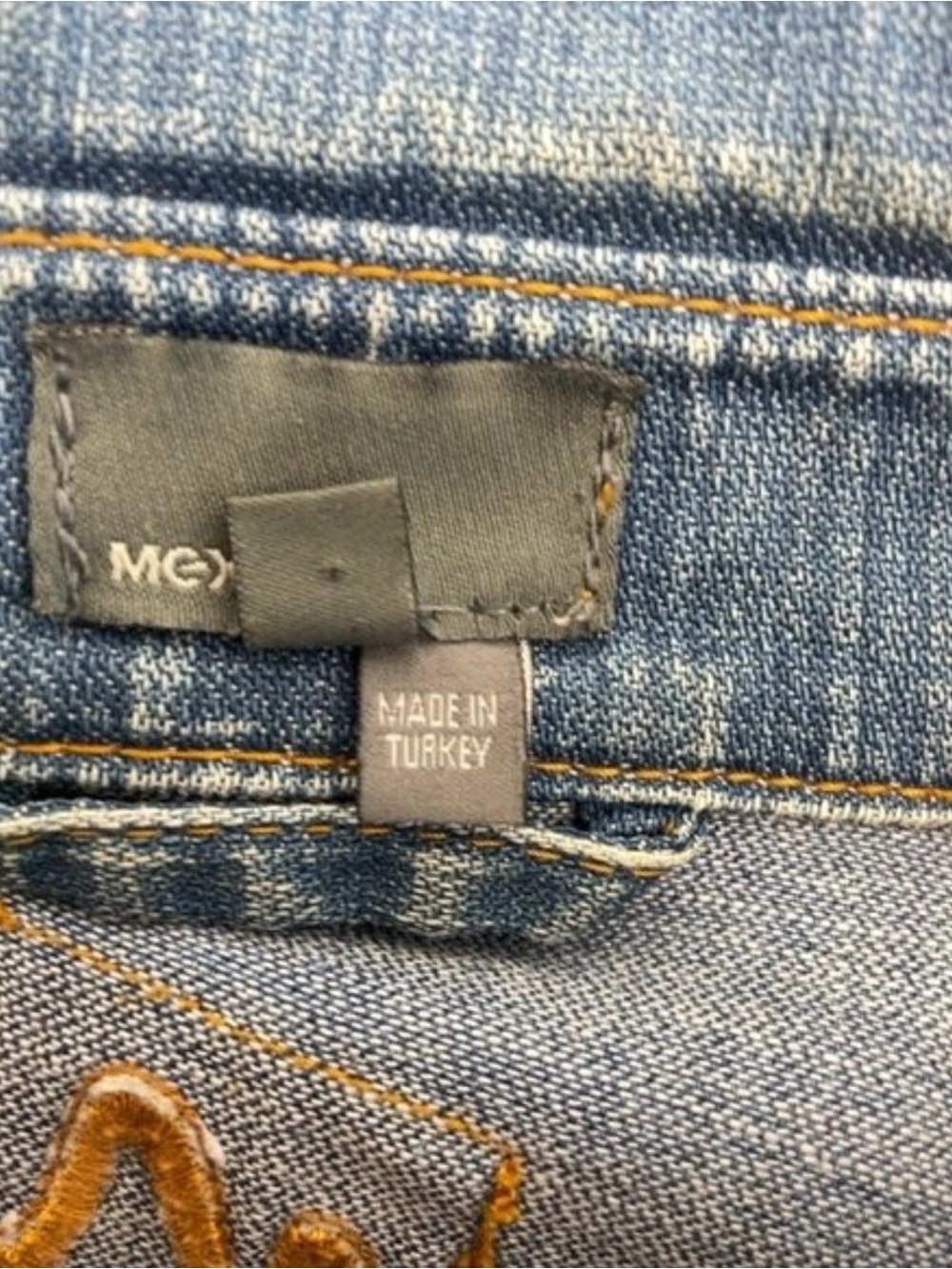 Mexx Belted Denim Jacket Y2K Fitted Jean Jacket US 2 - Picture 6 of 9